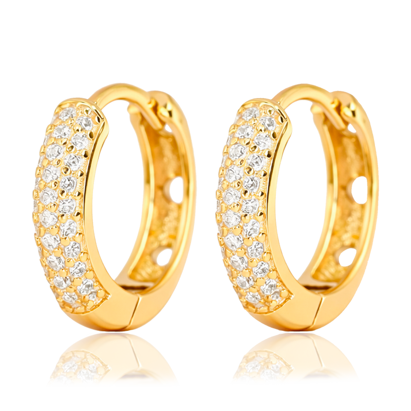 Orecchini a cerchio in oro - 10mm