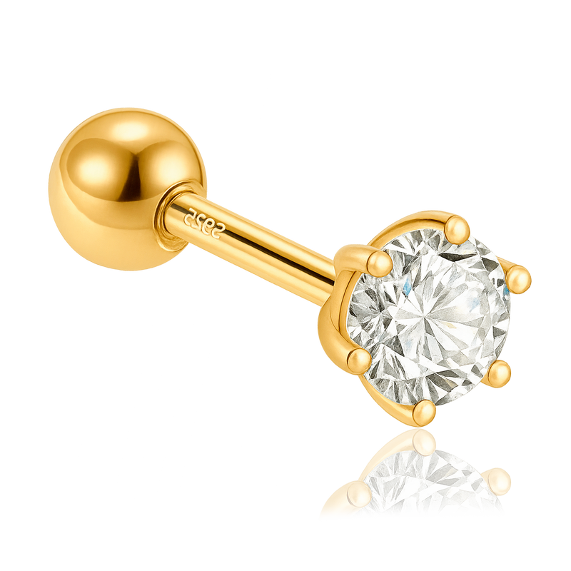 Orecchino Mini Brillante Oro - 3mm