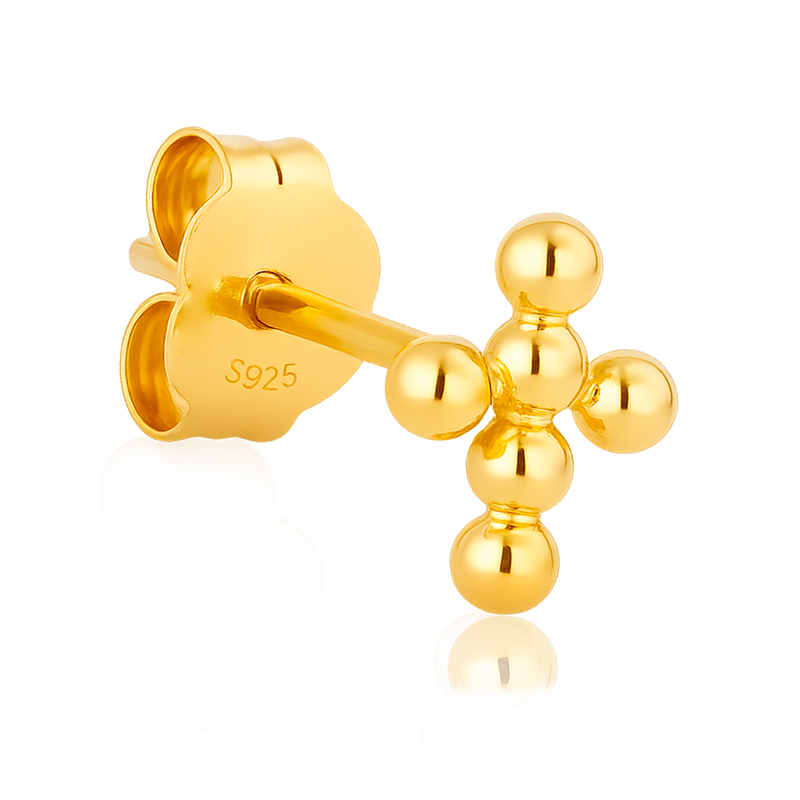 Orecchino Mini Croce Oro