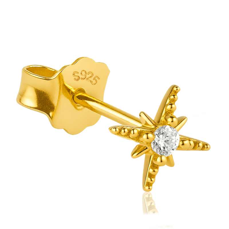 Gold Eyelashes Earring