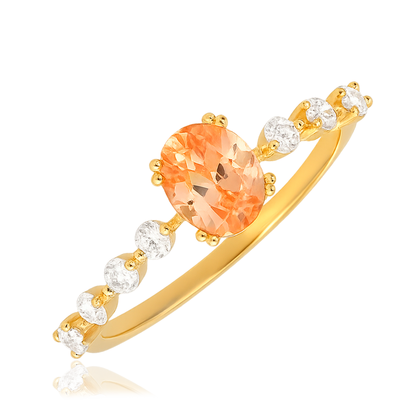 Anello Zarina Arancione Oro