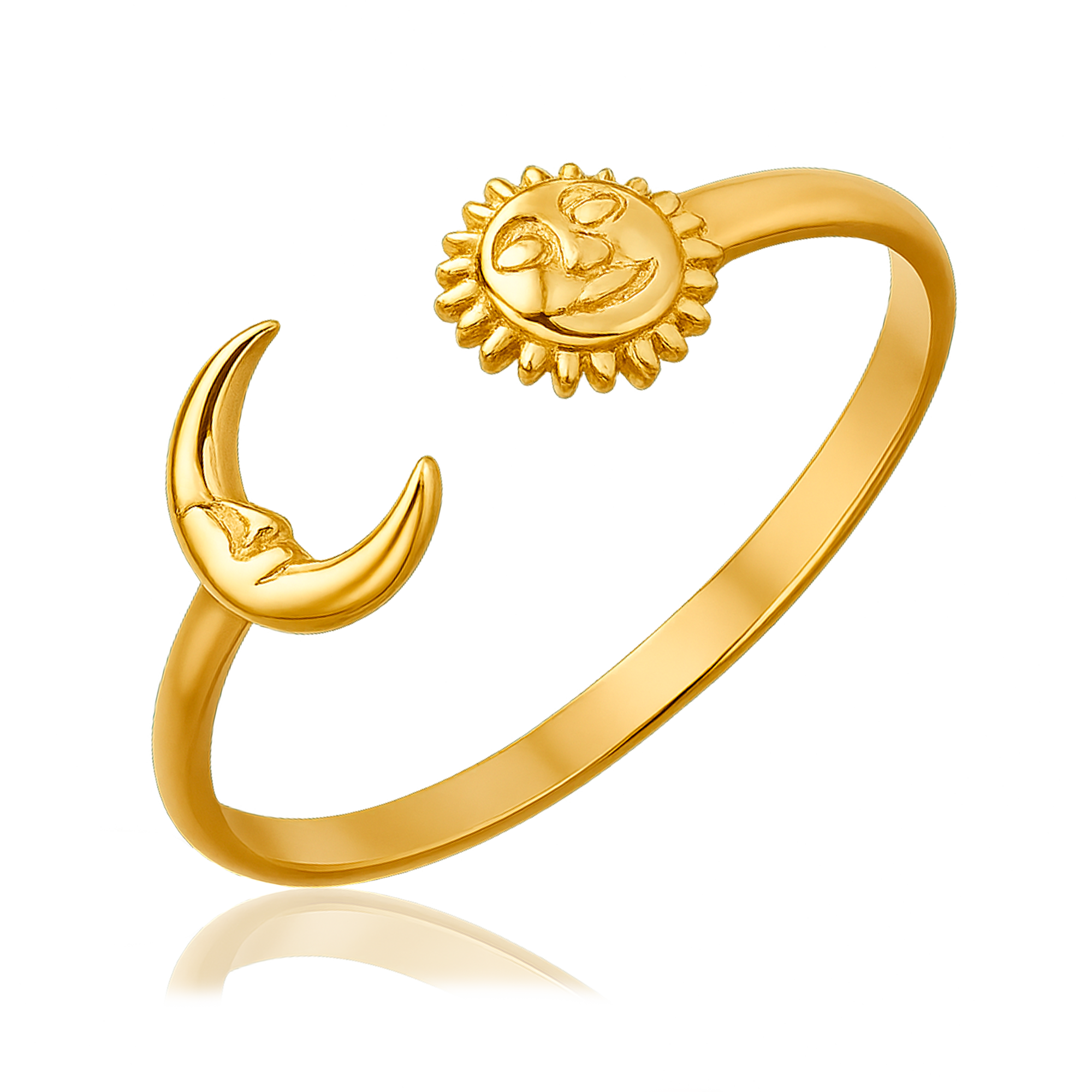 Anillo Sol y Luna Oro