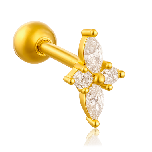 Orecchino giglio oro