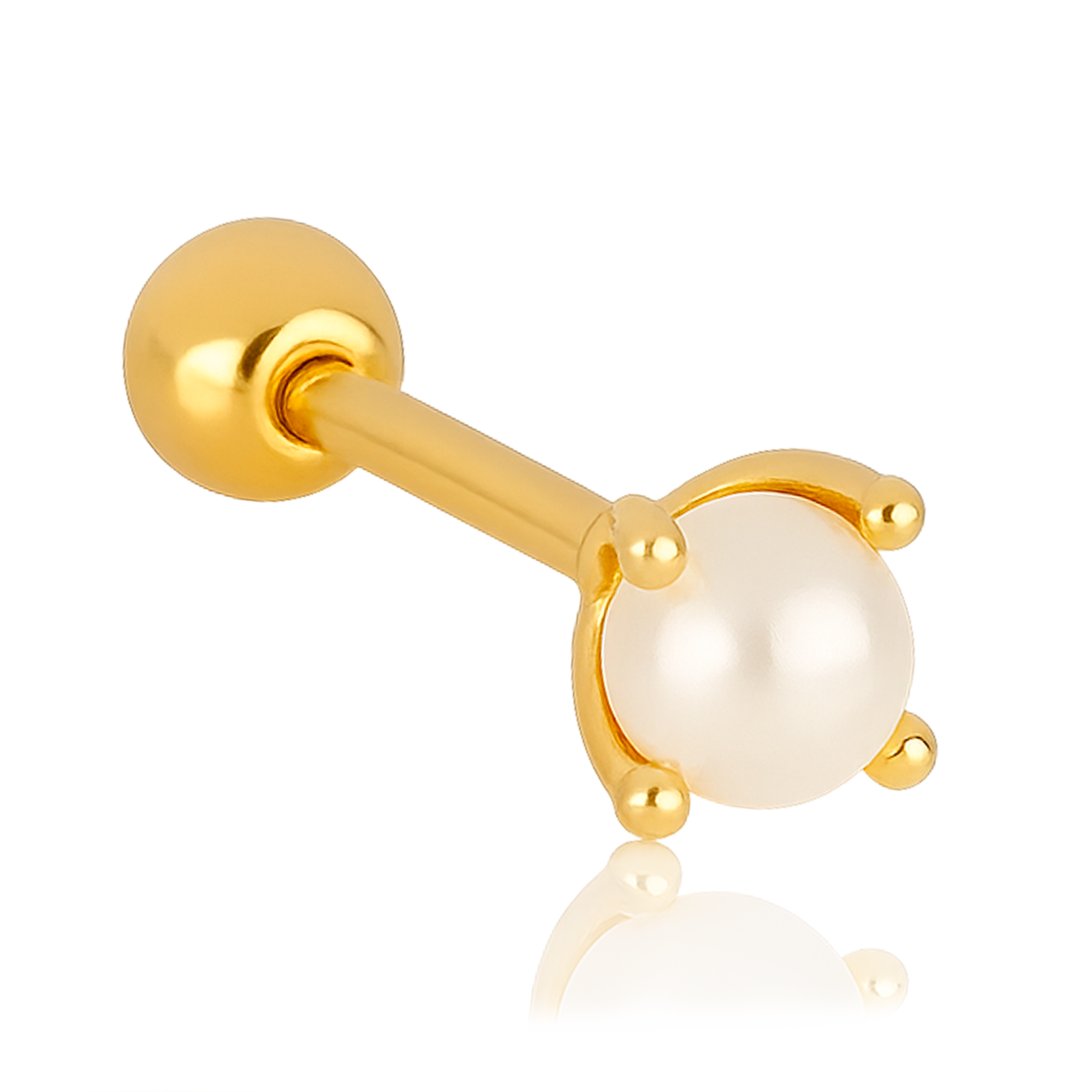 Orecchino Perlina Oro