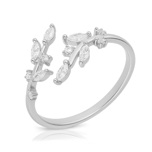 Anillo Leaves Plata