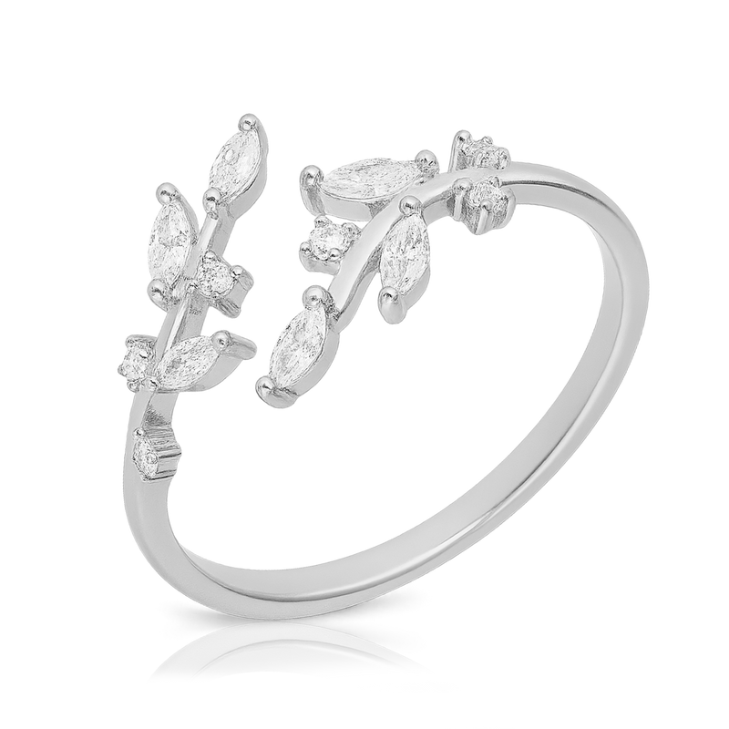 Silver Leaves Ring
