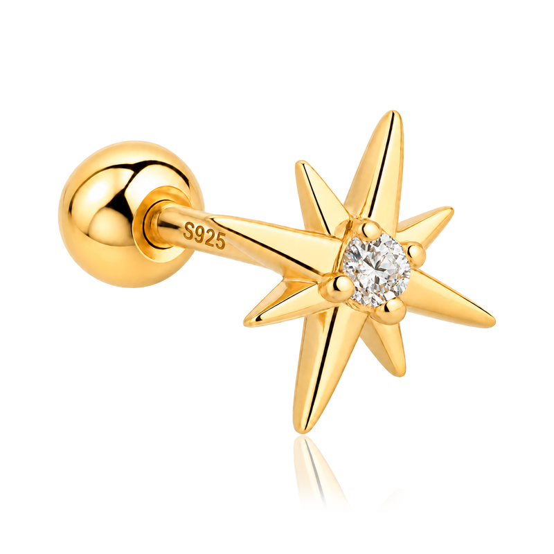 Orecchino pendente Mini Stella Oro