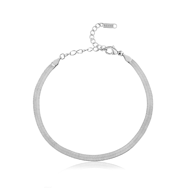 Bracciale a catena serpente in argento - 3mm