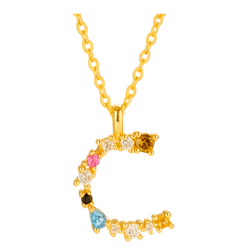 Collar Colorful Inicial Oro