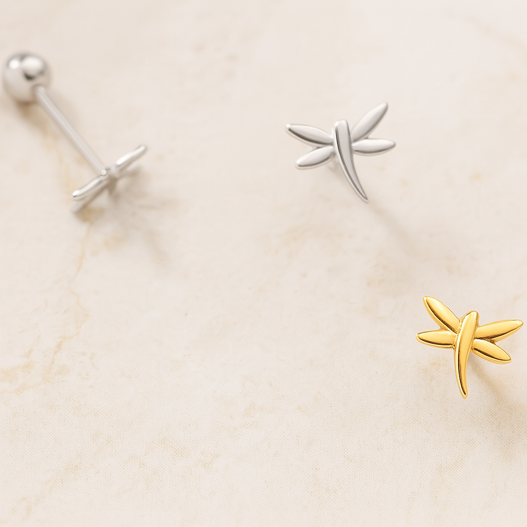 Orecchino Mini Libellula Oro