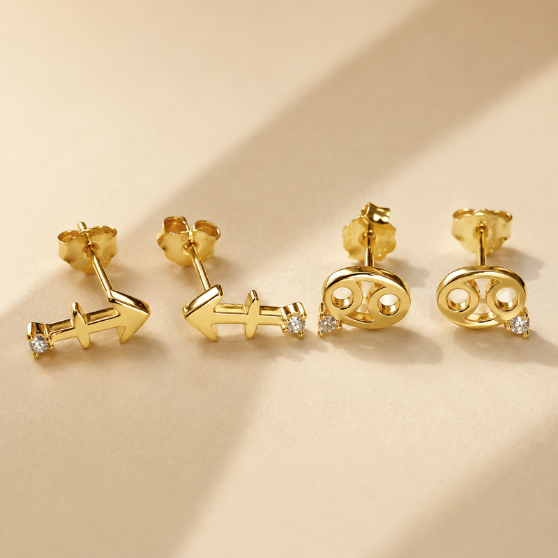 Orecchino Mini Zodiaco Oro