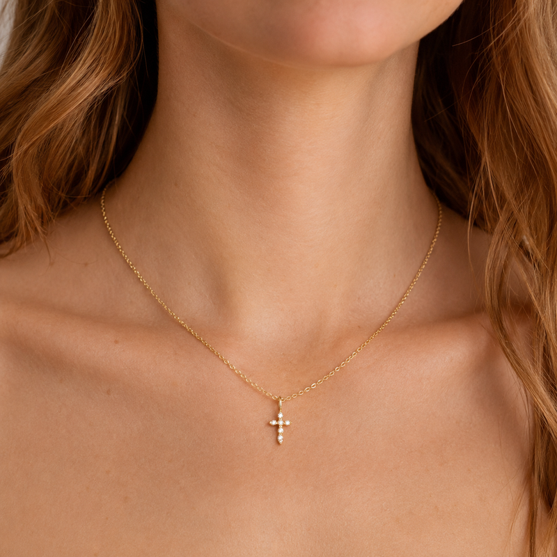 Collana Luna e Stella Oro