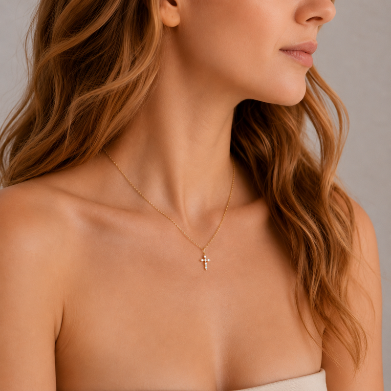 Collana Luna e Stella Oro