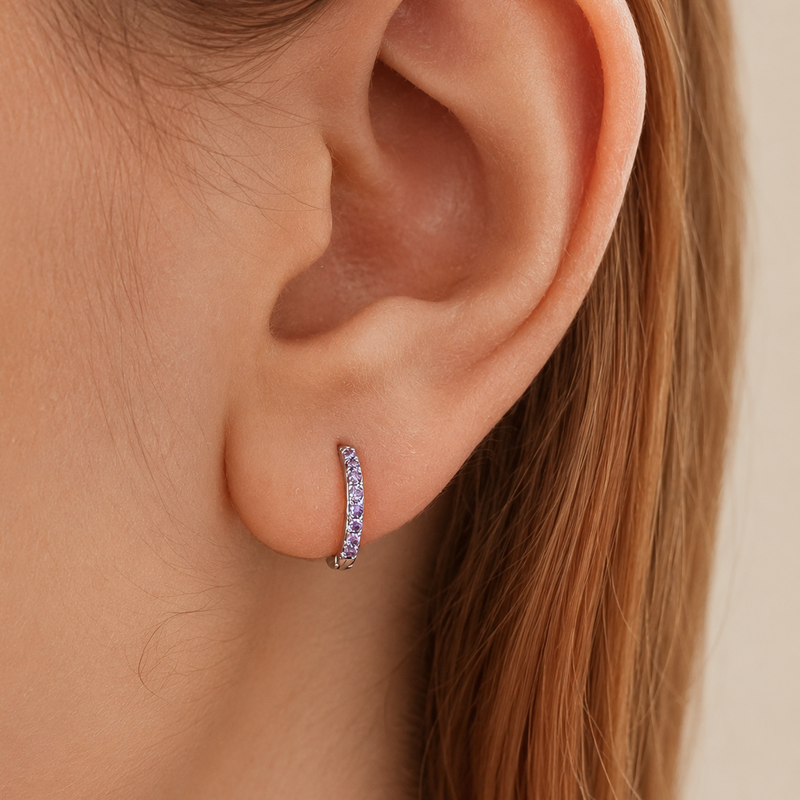 Aro Lila Plata - 9mm