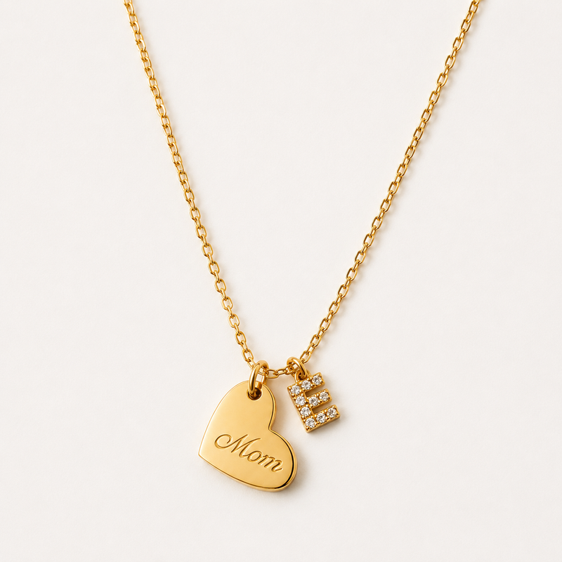 Collana 3D Mini Cuore Oro