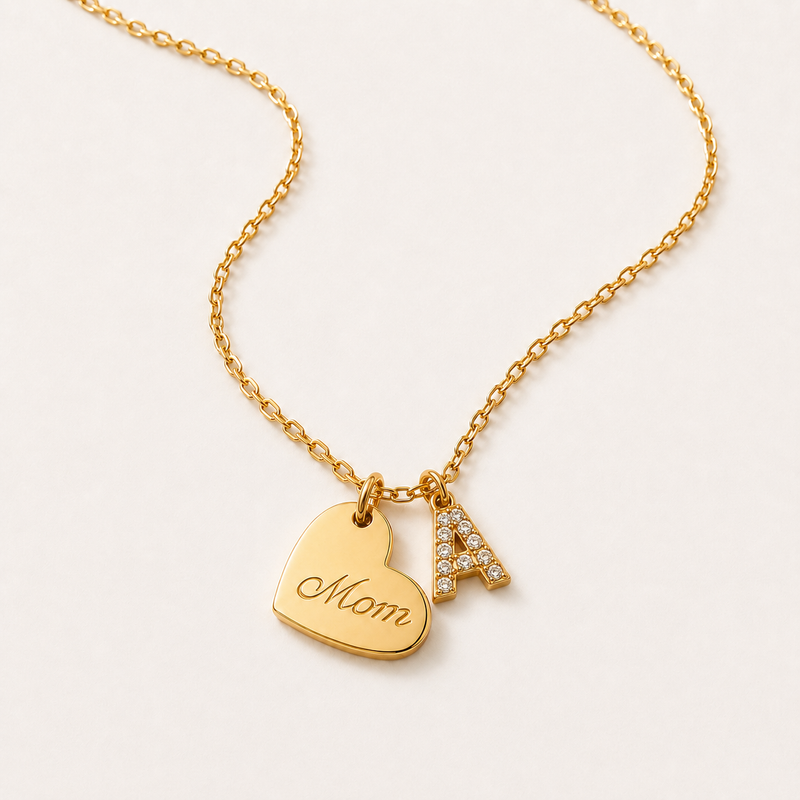 Collana 3D Mini Cuore Oro