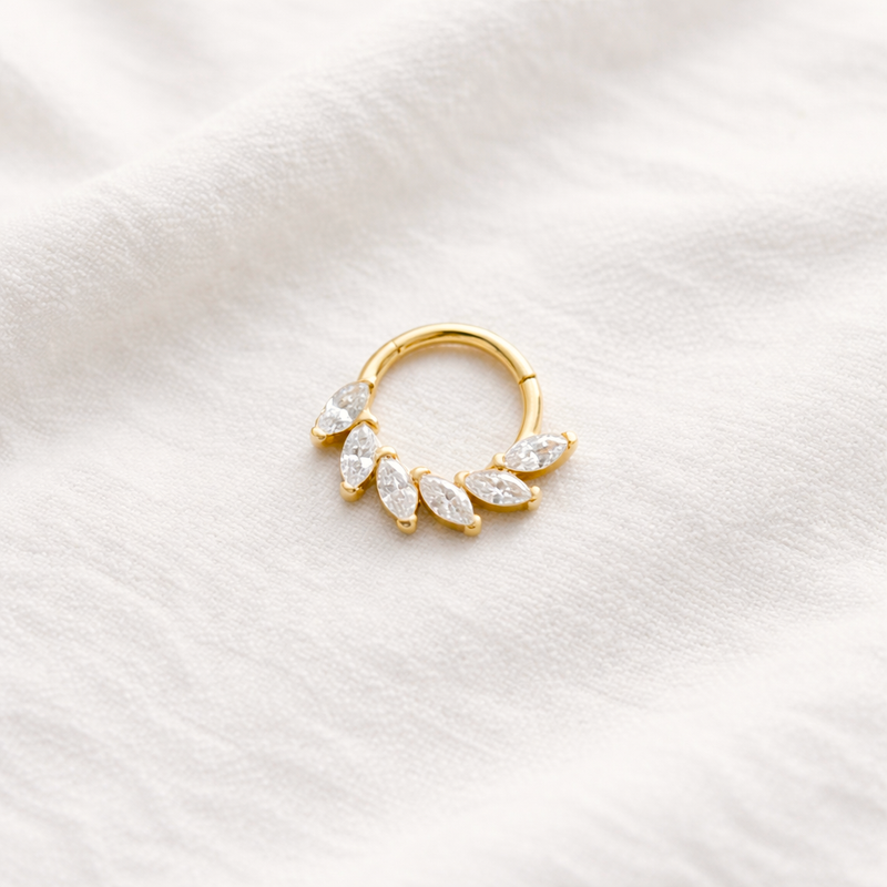 Mini White Gold Hoop - 7mm
