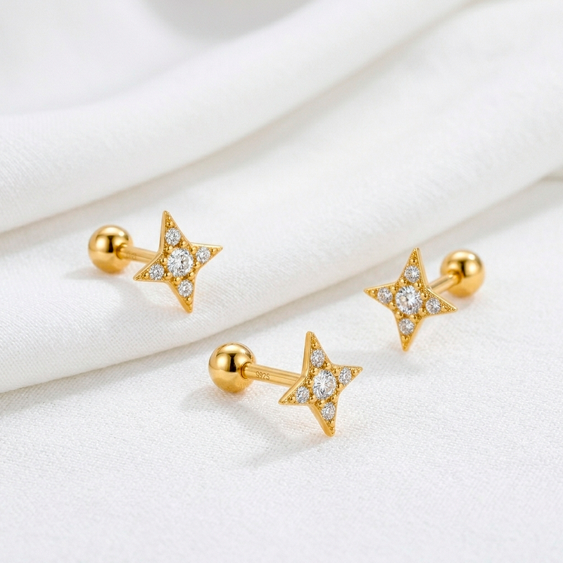 Orecchino Shiny Star Oro