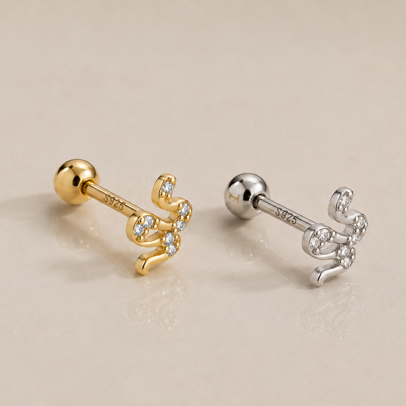 Pendiente Mini Shiny Snake Plata