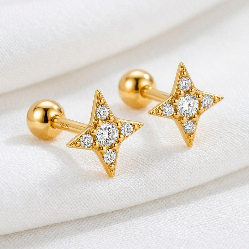 Orecchino Shiny Star Oro