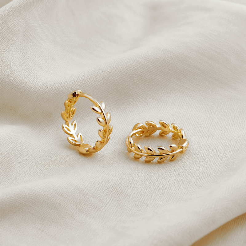 Aro Mini Hojas Oro