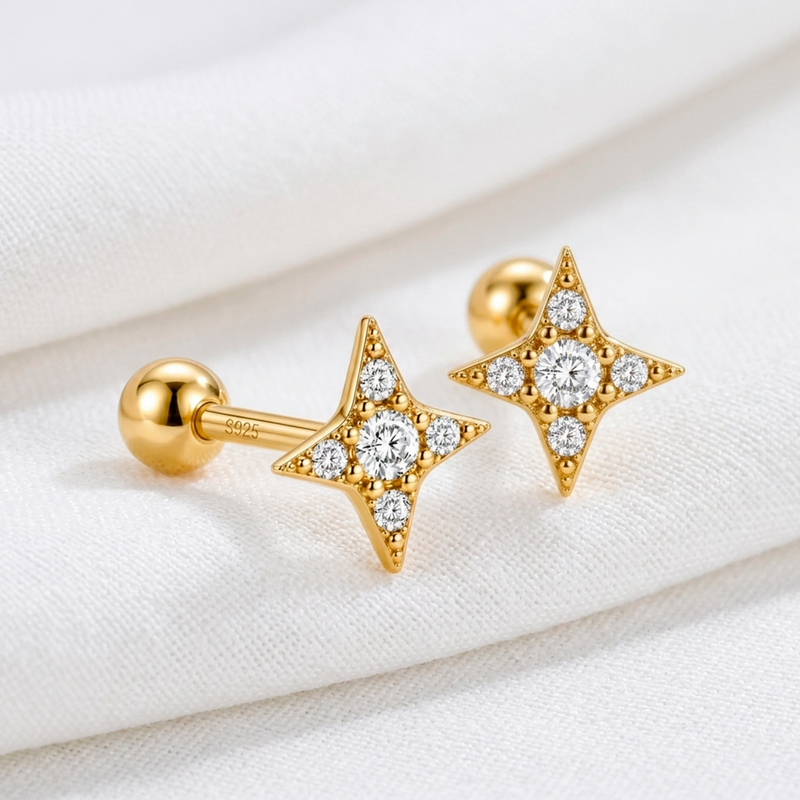 Orecchino Shiny Star Oro