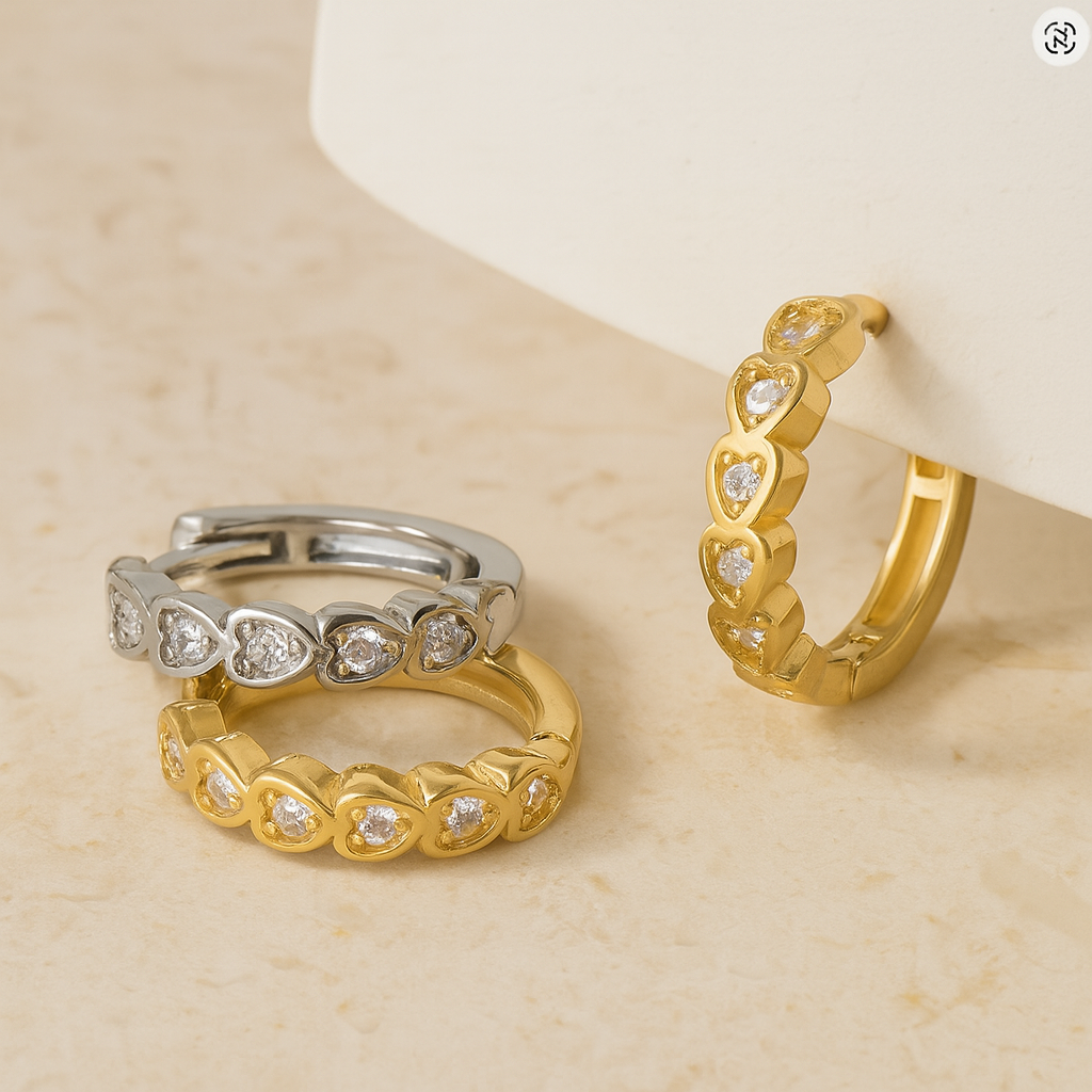 Orecchini Mini Cuori Argento