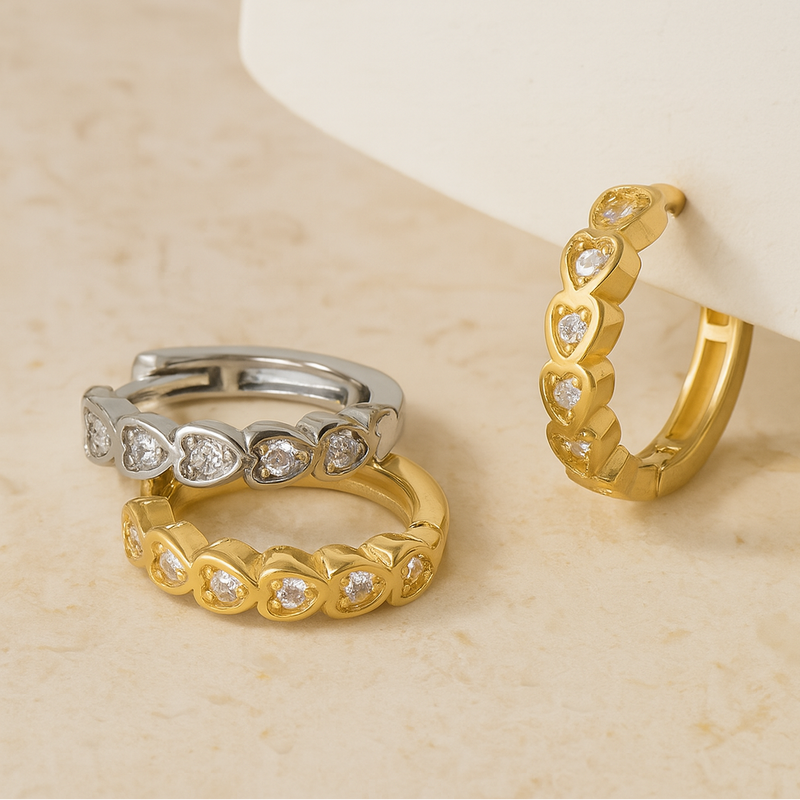 Orecchini Mini Cuori Oro