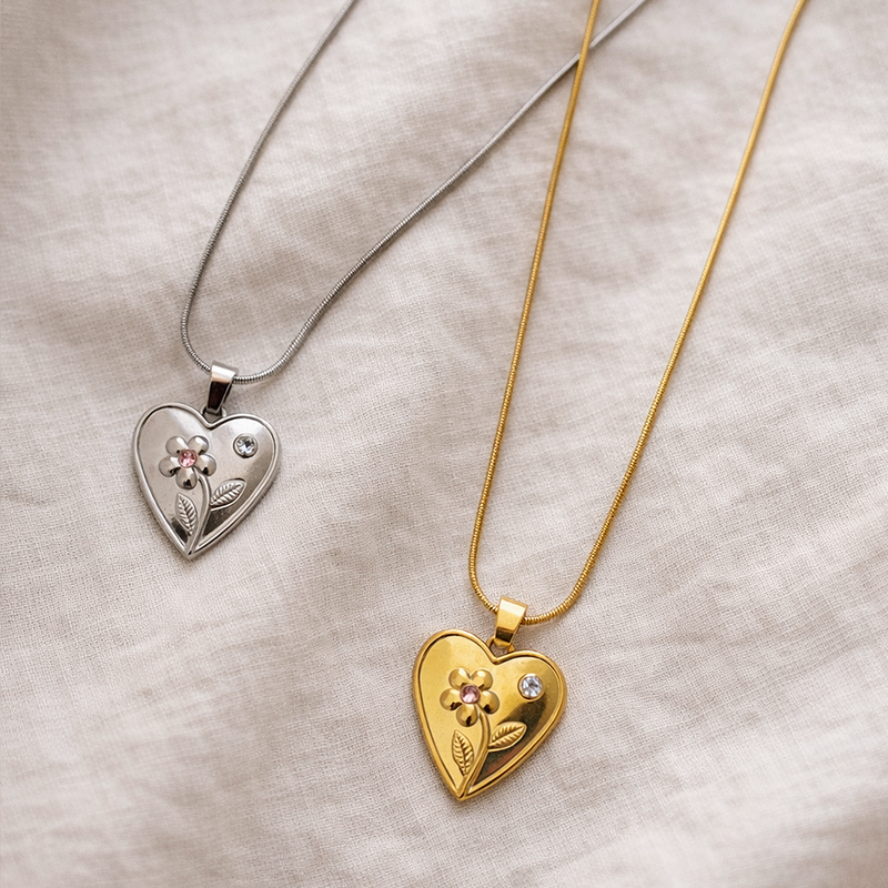 Collana Heart Bloom Oro