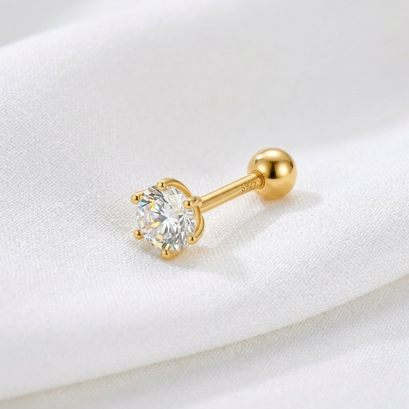Orecchino Mini Brillante Oro - 3mm