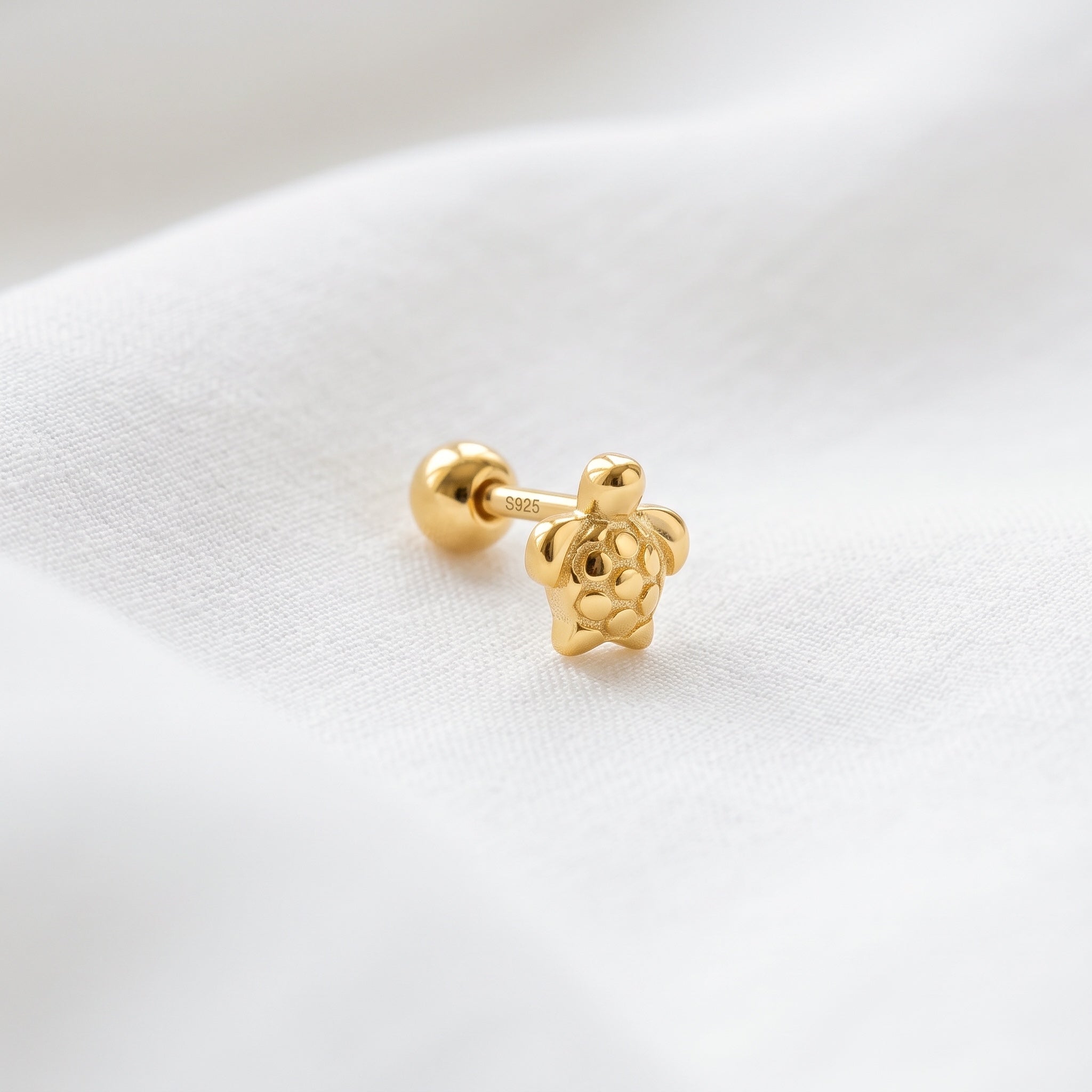 Orecchino Mini Tartaruga Oro