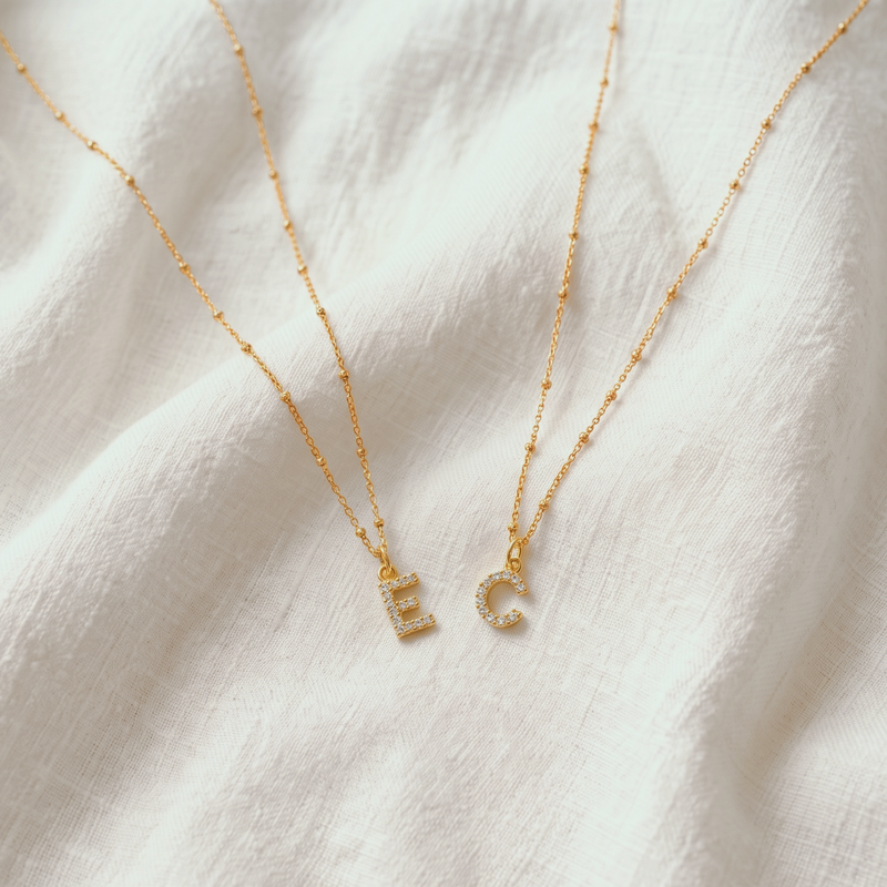 Collana Shiny Iniziale Palline Oro