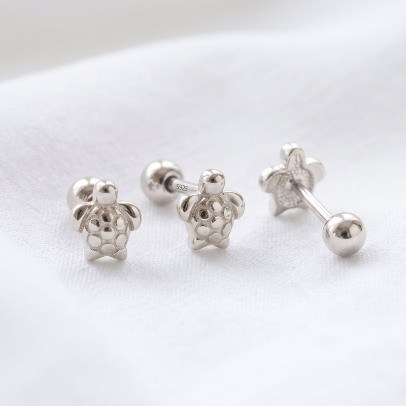 Gold Mini Moon Earring