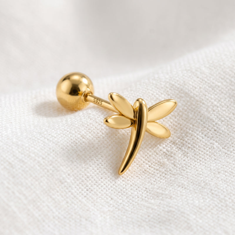 Pendiente Mini Libélula Oro