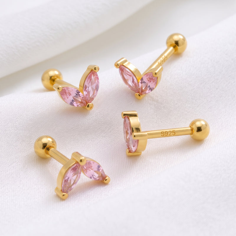 Mini White Flower Earring