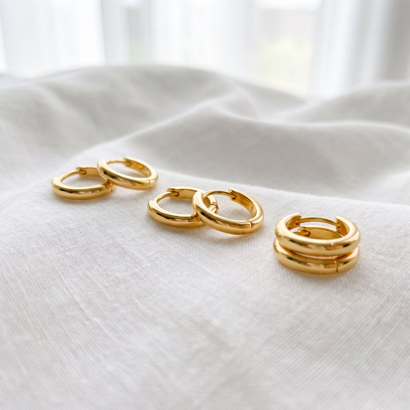 Orecchini minimalisti in oro - 7mm