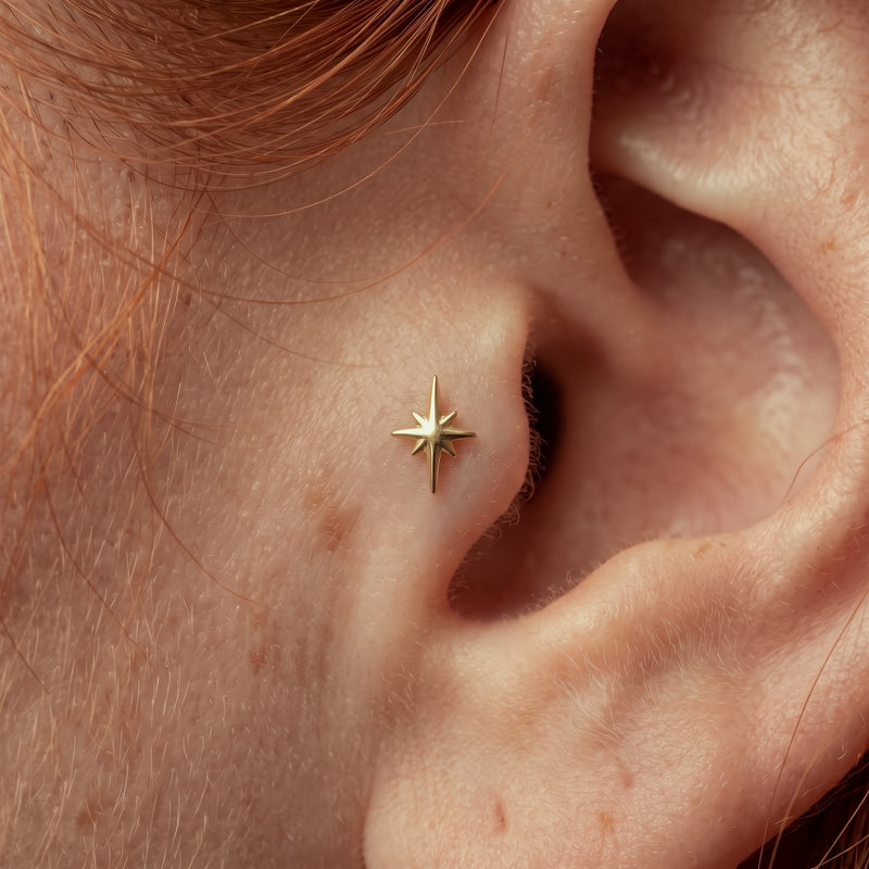 Pendiente North Star Oro