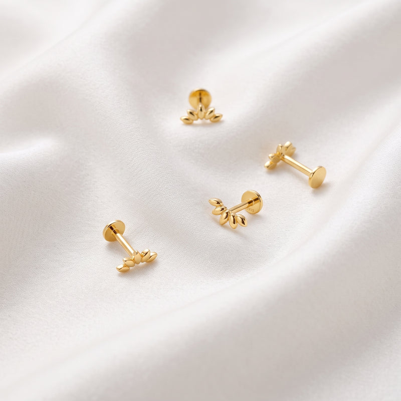 Orecchino Loto Oro