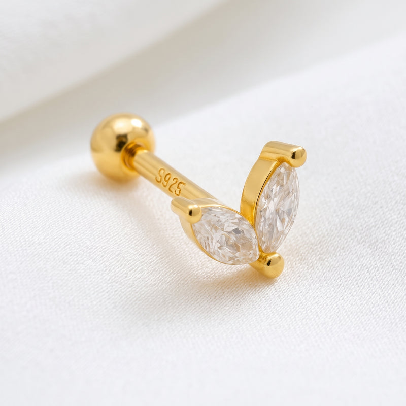 Orecchino Blossom Oro Bianco