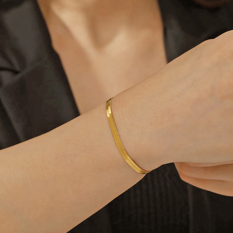Bracciale Catena Serpente Oro - 4mm