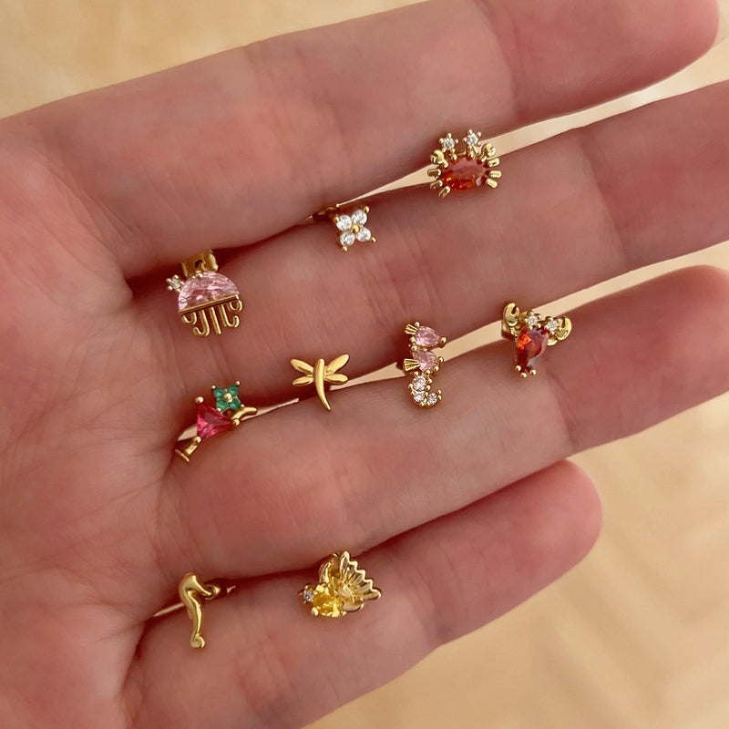 Orecchino Mini Libellula Oro