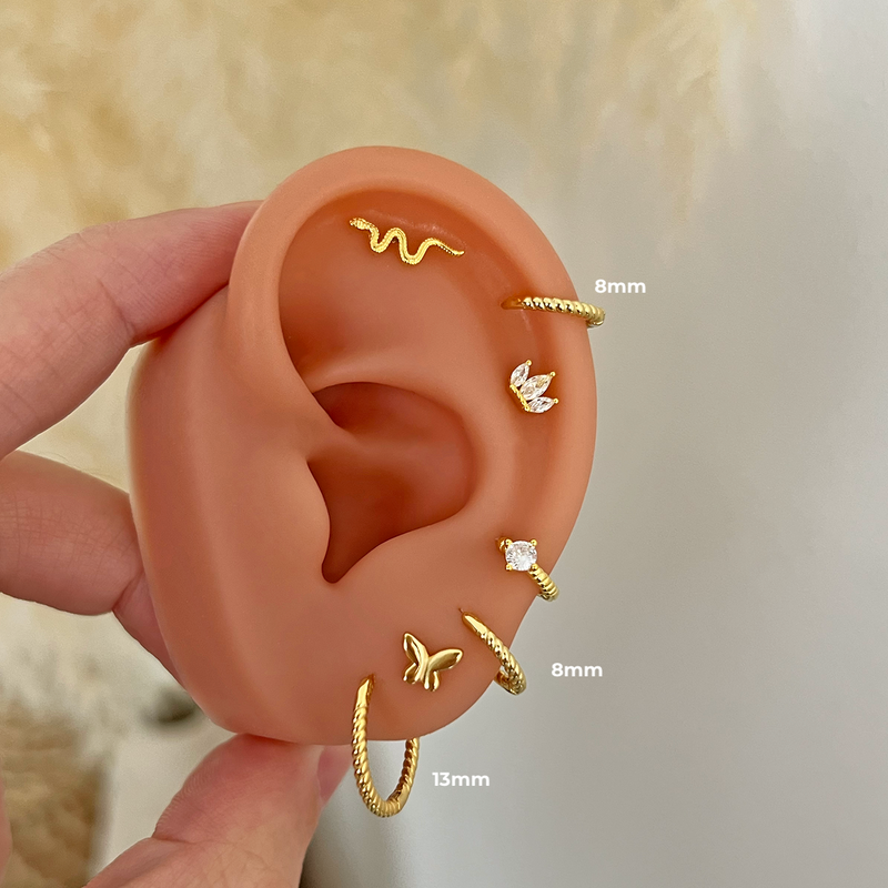 Orecchini Curly Oro - 13mm