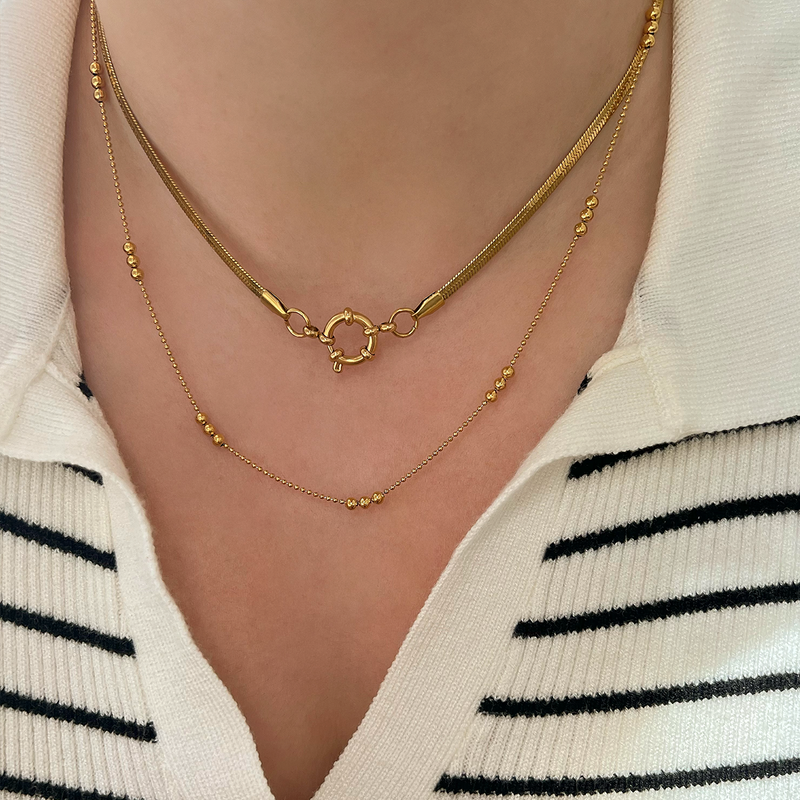 Collanina mini tre palline Oro