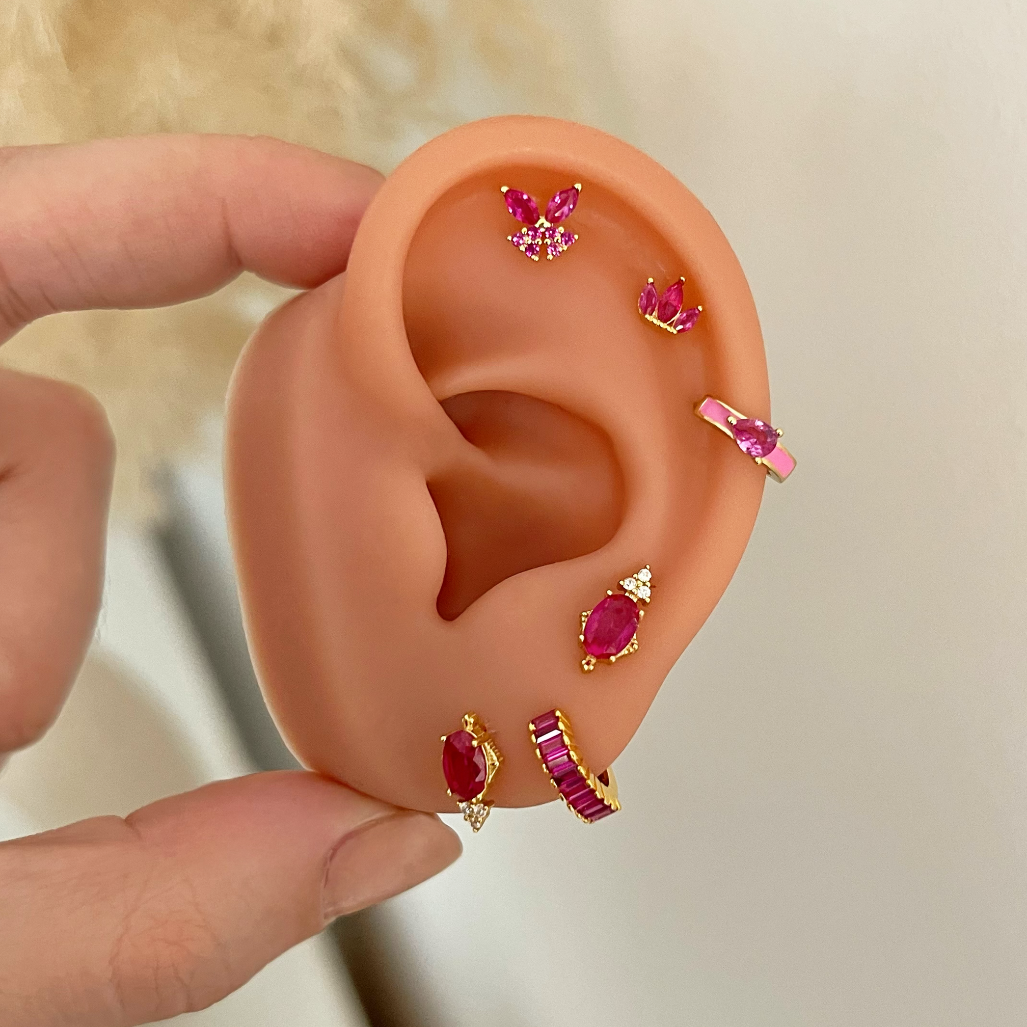 Pink Tulip Earring