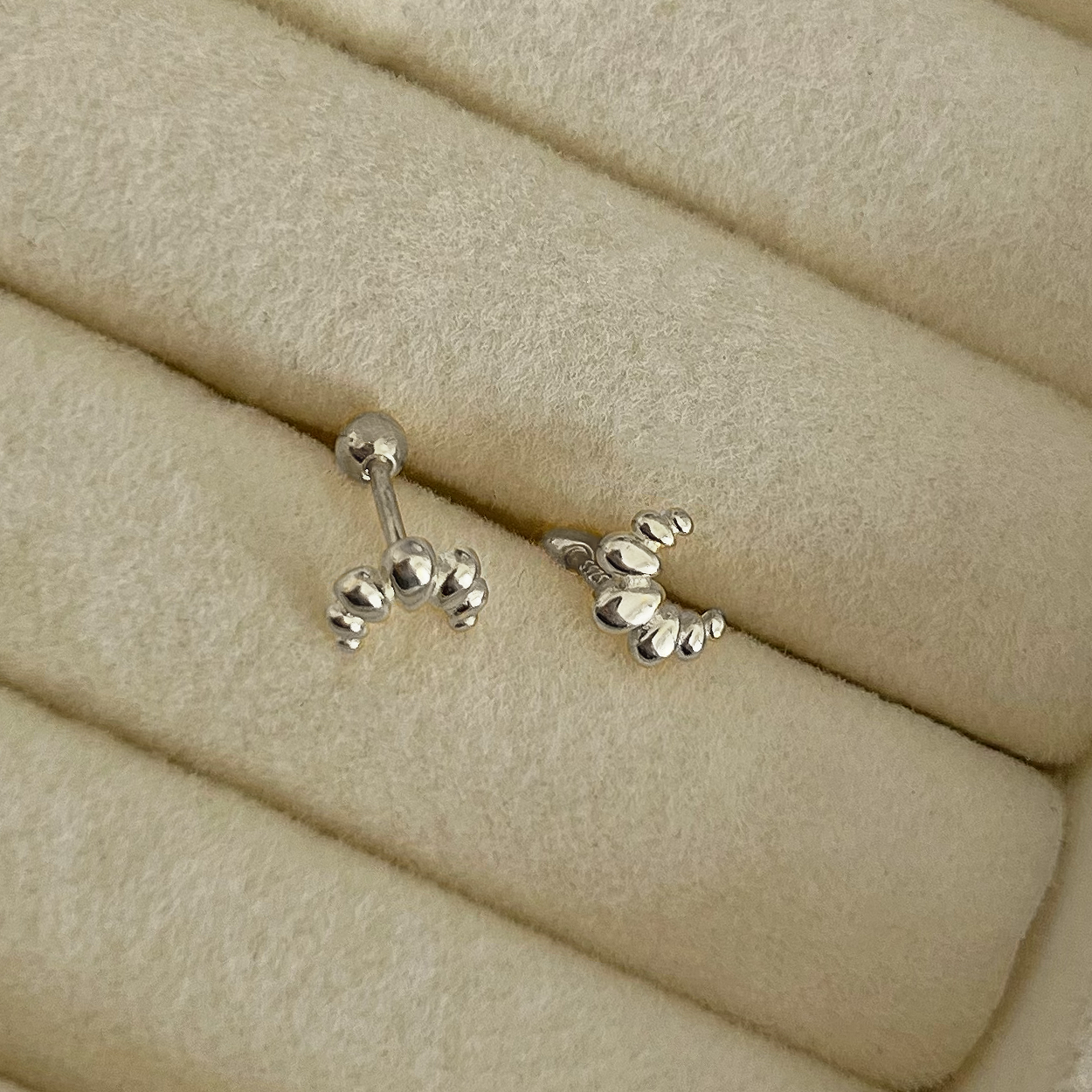 Pendiente Croissant Plata