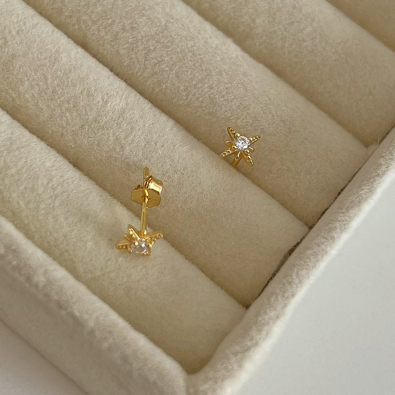 Gold Eyelashes Earring
