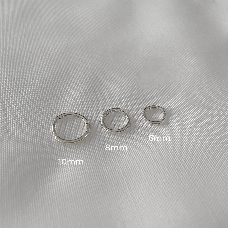 Cerchietto Mini Liscio Sottile Argento - 10mm, 8mm o 6mm