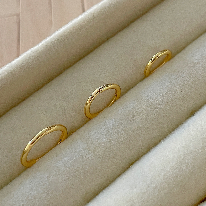 Cerchio Mini Liscio Sottile Oro - 10mm, 8mm o 6mm