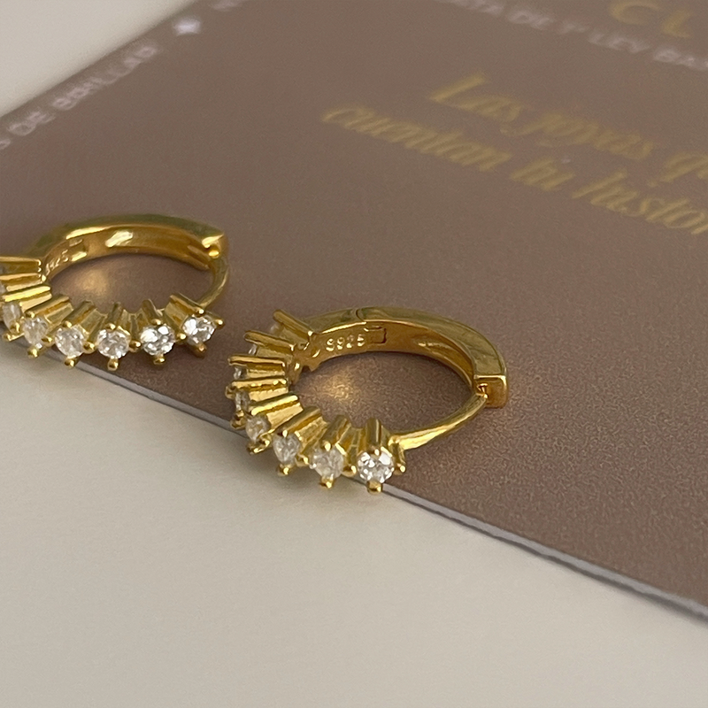 Orecchini Mini Iria Bianco Oro
