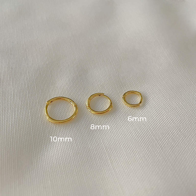 Cerchio Mini Liscio Sottile Oro - 10mm, 8mm o 6mm
